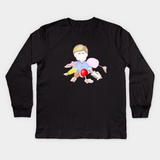 Angela Merkel's dream interview (political satire) Kids Long Sleeve T-Shirt